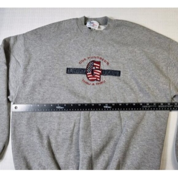 M&C Sport Sweatshirt Men's XL American Grandpa One Hundred % Gray Crew Patriotic - Picture 8 of 11